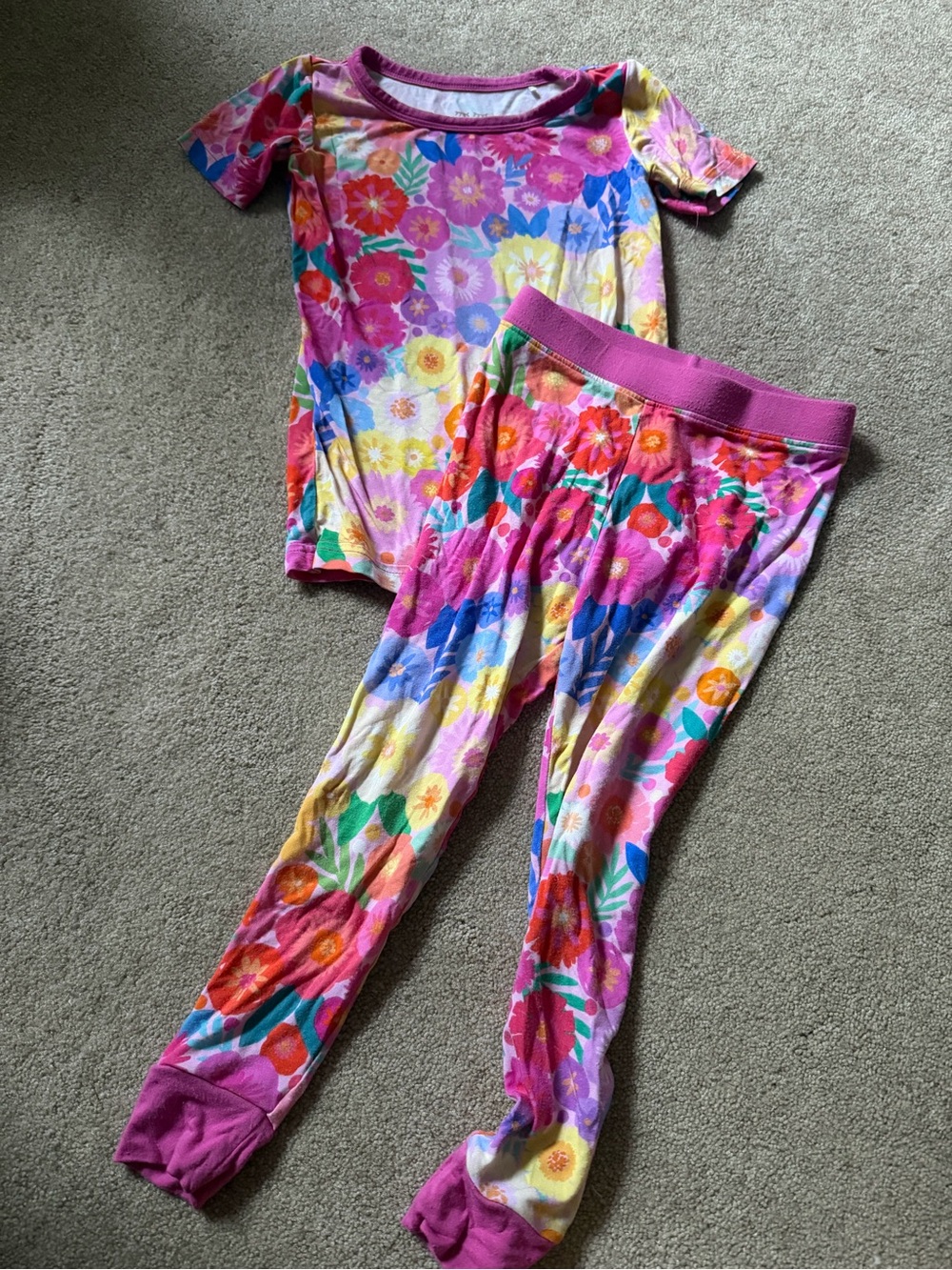 Little Sleepies Rainbow Blooms bamboo Pajama Set